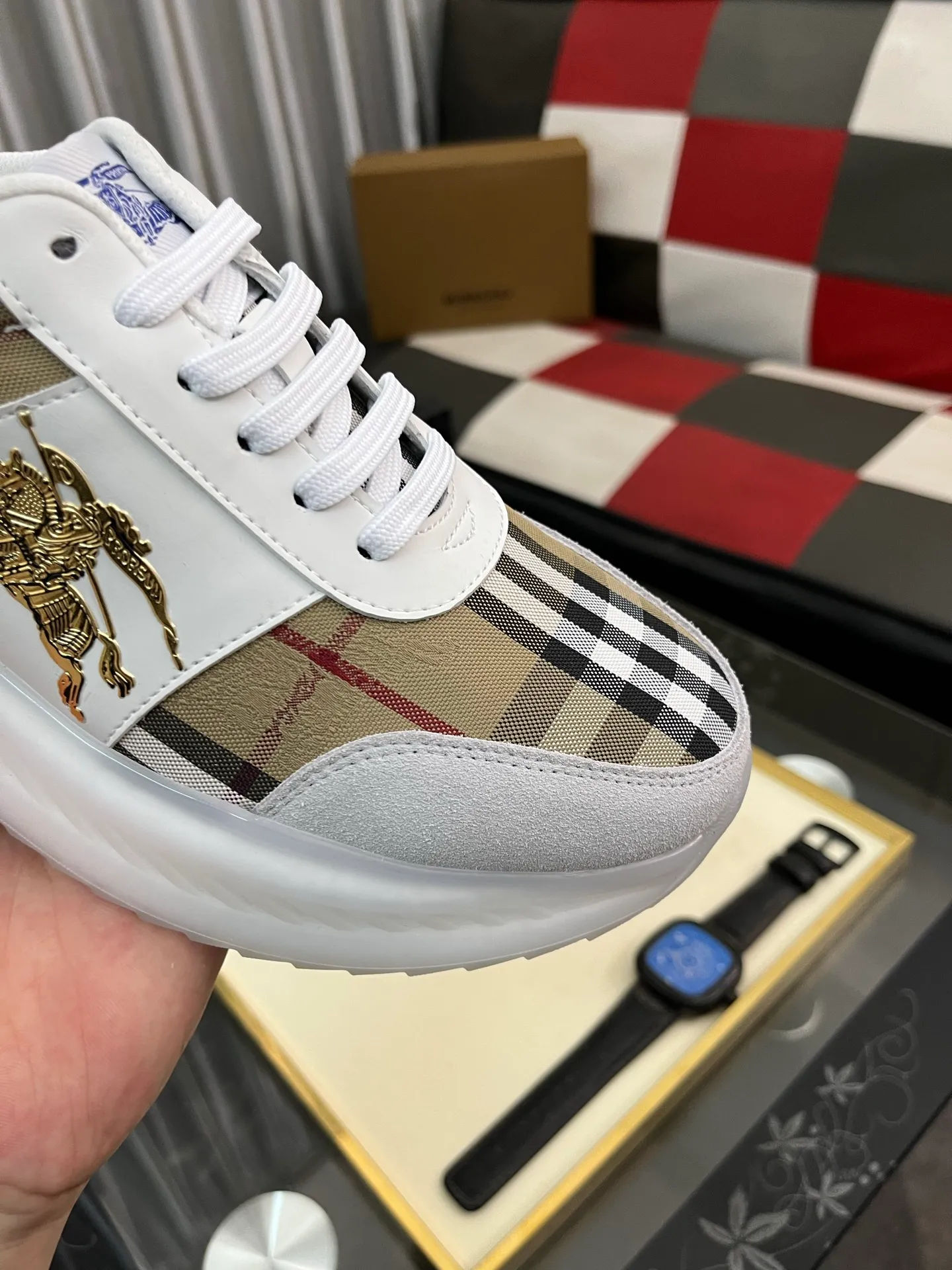 Men's shoes 💰458⌚️⌚️BURBERRY Regular size: 38-44 (casual shoes) Product materials: Selected cowhide upper, soft sheepskin lining; original outsole. 3️⃣ colors available